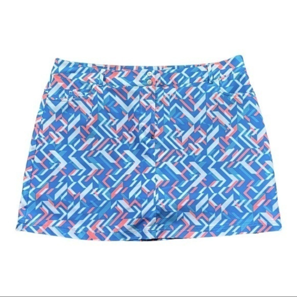 NWOT Slazenger Aqua Luminescent Fracture Golf Skort 16